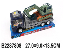 FRICTION TRUCK W/CONSTRUCTION CAR