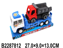 FRICTION TRUCK W/CONSTRUCTON CAR