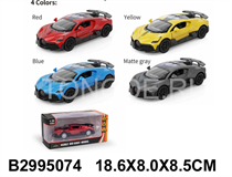 1:32 PULL BACK METAL CAR W/LIGHT&SOUND&BATTERY